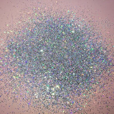 耐溶剂镭射银0.4-2mm64128pet金葱粉化妆细闪粉亮片美甲圣诞礼品