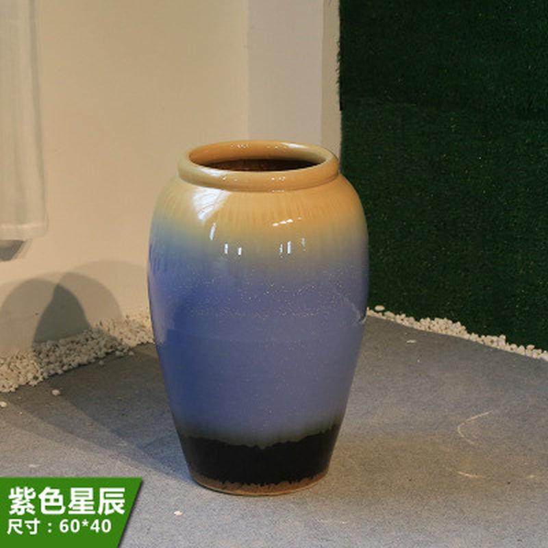 欧式窑变缸色釉酒店橱窗别墅大号手工陶罐花瓶摆设件坛子颜插花器,鲜花速递/花卉仿真/绿植园艺,花盆,淘宝优惠券,粉丝福利购,淘宝优惠卷