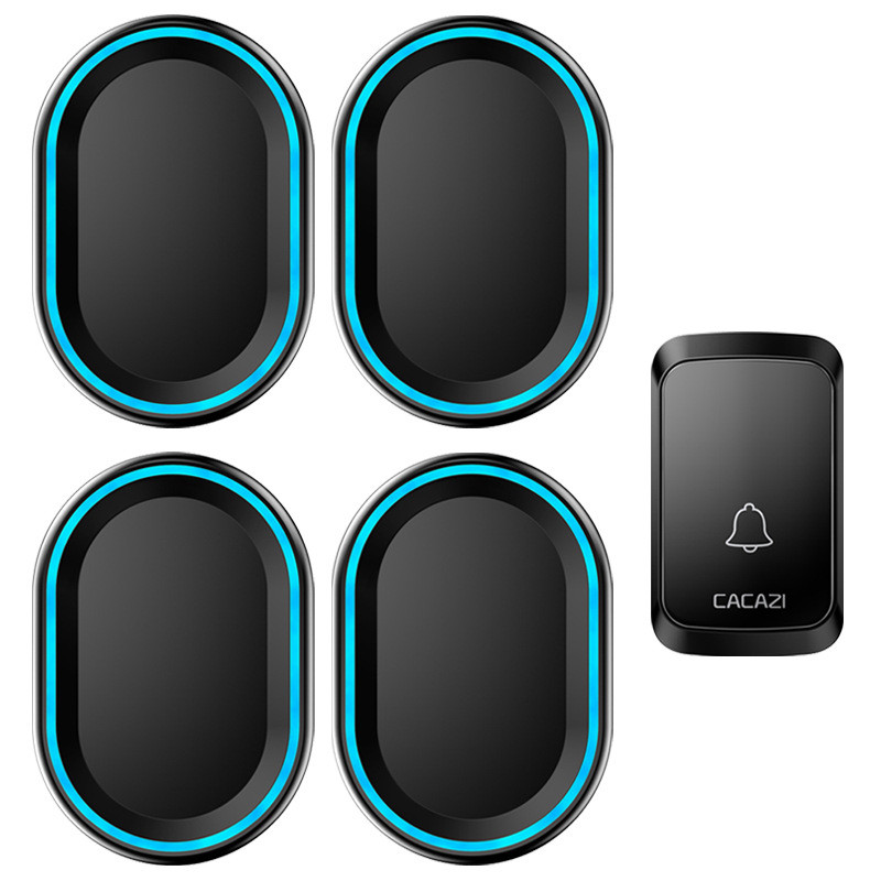 智能家用交流门铃无线门铃 一拖四远遥控家用防水数码 老人呼叫器