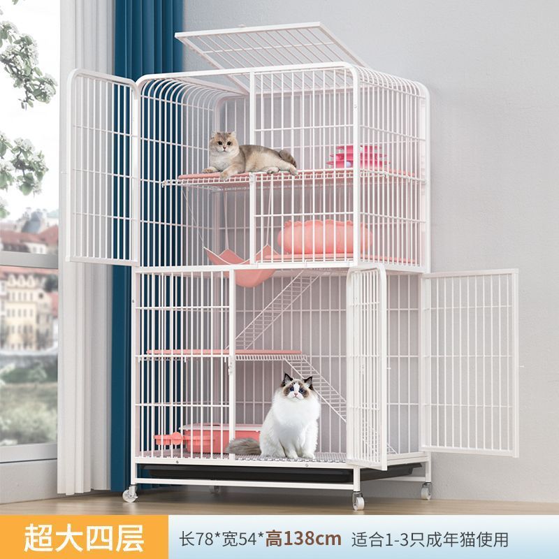 猫笼子家用双层超大自由空间带厕所一体室内猫别墅猫窝猫舍猫咪笼