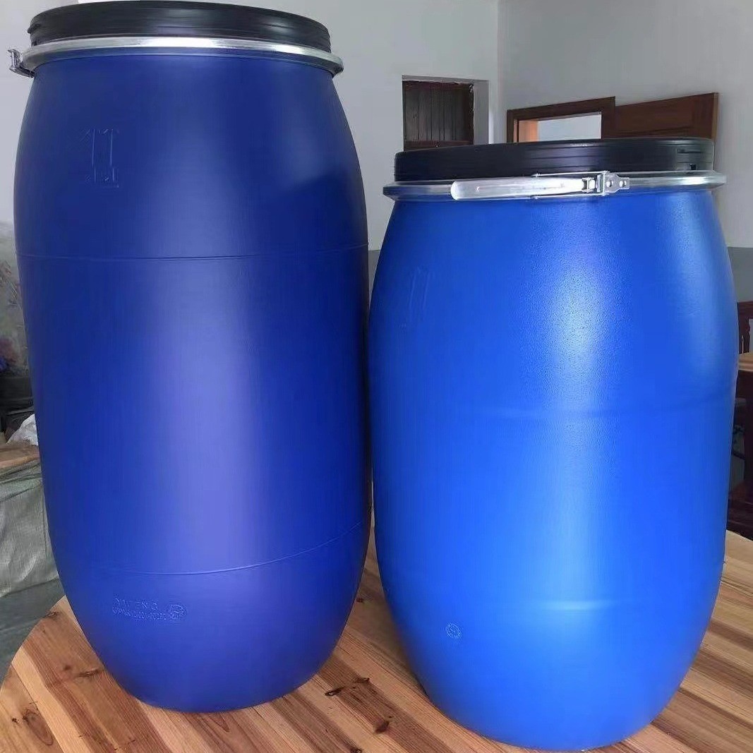 厂家直销现货供应60l法兰更加色带箍圆桶加厚桶壁蓝牢固