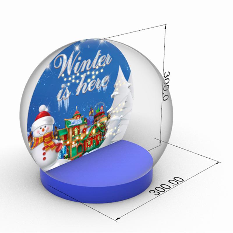 充气圣诞水晶球雪花球透明圣诞屋树装饰雪球定屋塑料球气模泡泡