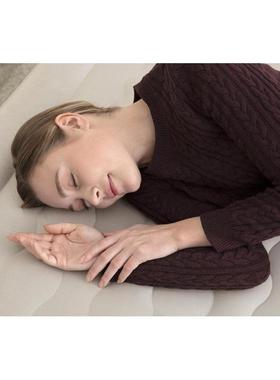 热销bestway69054乐适百双人双层布面床欧规简易智能泵家用充气床