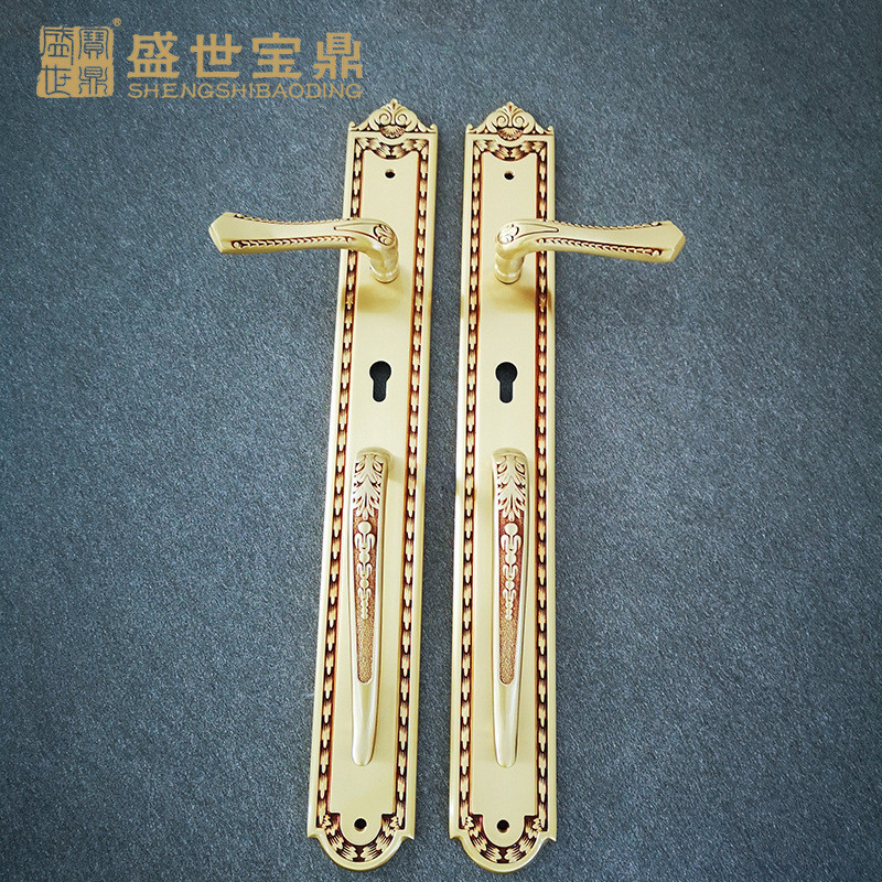 对开门双开欧洲金特大门木门锁562-G62RG执手锁铜锁门锁