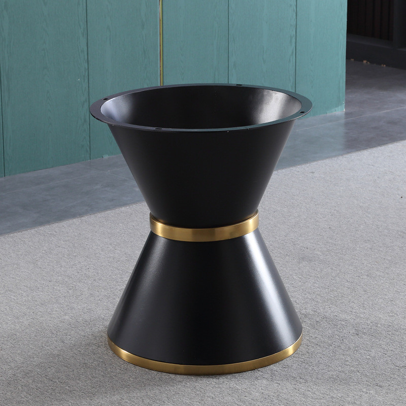 意式岩板餐桌架子轻奢小户型大理石餐桌底座支架铁艺碳素钢框架