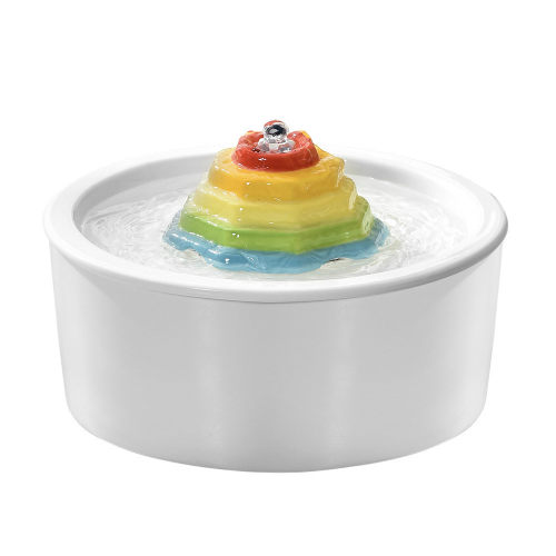 猫咪1.5l彩虹塔陶瓷宠物饮水机喂水器自动循环水质净化饮水器中性