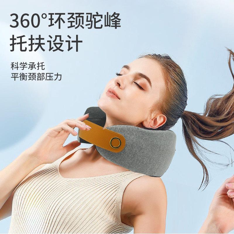 U型多功能按摩枕家用便携护颈颈部按摩仪电动加热揉捏颈部按摩器