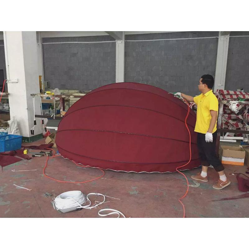 法式雨棚折叠西瓜半圆遮阳棚别墅户外防雨广告篷窗户露台装饰遮阳