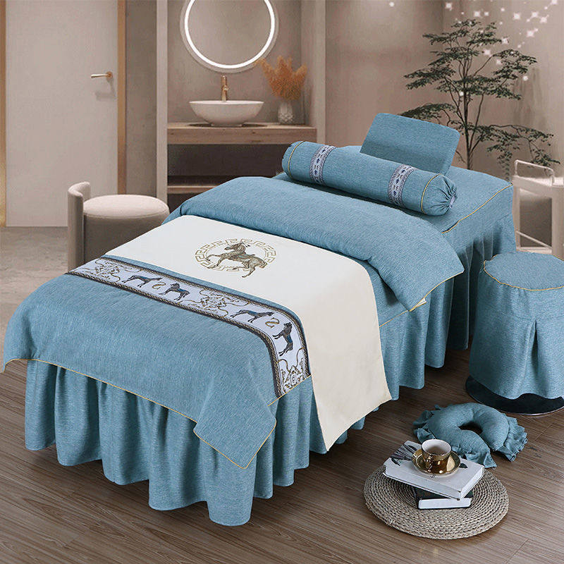 h絎2美容床罩四件套简约按摩奢华美容院专用高档洗头加厚床套单件,床上用品,床裙,淘宝优惠券,粉丝福利购,淘宝优惠卷