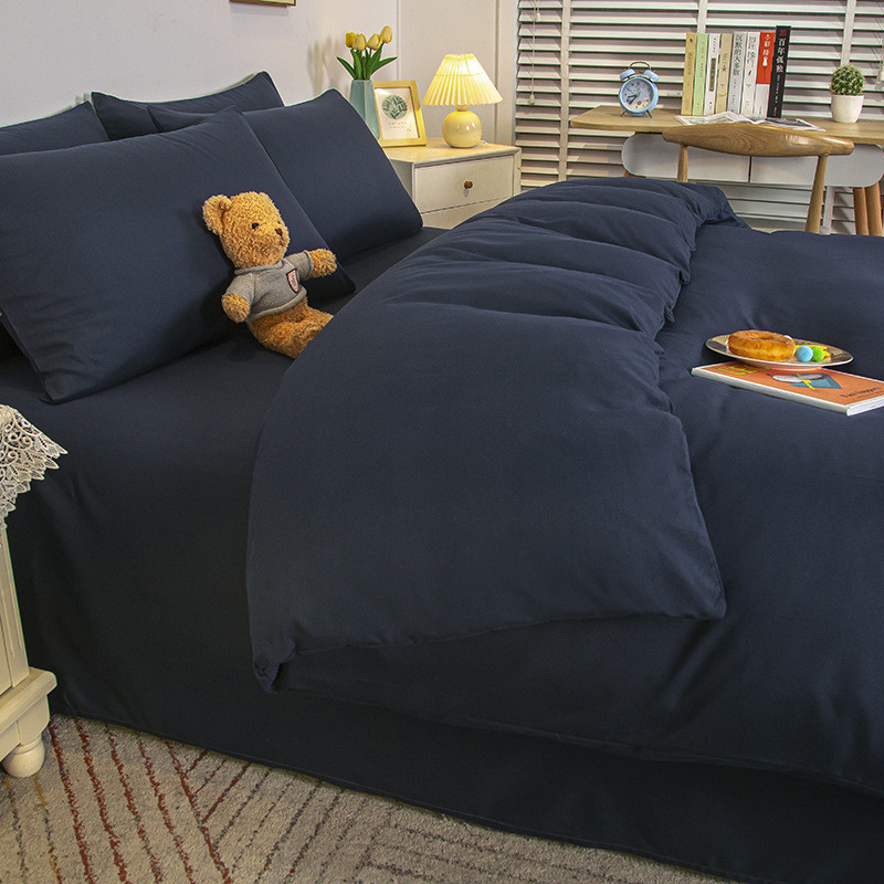 ins水洗棉被子纯四件套床单被套被罩学生宿舍床上用品全套4三件套