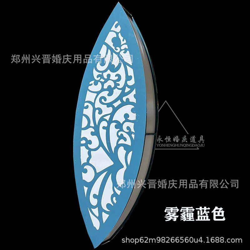 新款婚庆道具铁艺发光礼堂吊顶灯箱婚花瓣舞台布置装饰酒店挂件灯