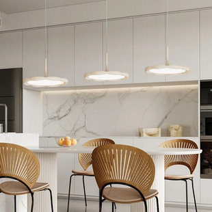 包邮简约风一字吊灯餐厅吧台灯现代床头奶油餐饭厅茶室灯桌灯