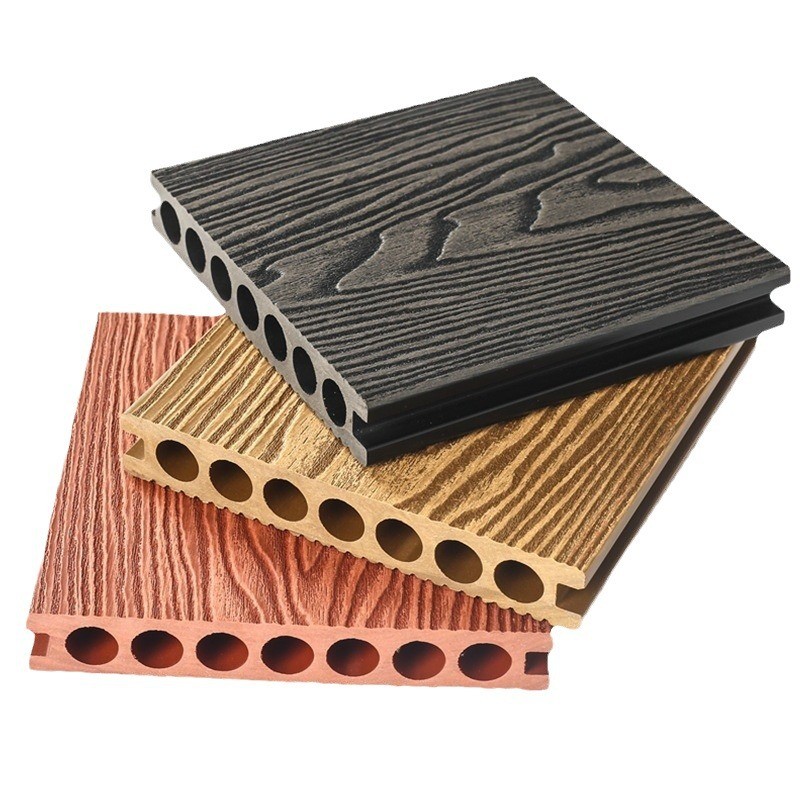 纹户外室外防水庭院花园露台阳台二代塑木地板共挤塑木防腐木塑板