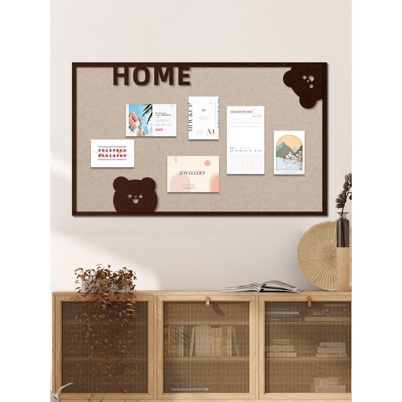 可移除快乐熊照片墙装饰创意背景板羊毛毡墙贴墙面装饰家庭相片挂