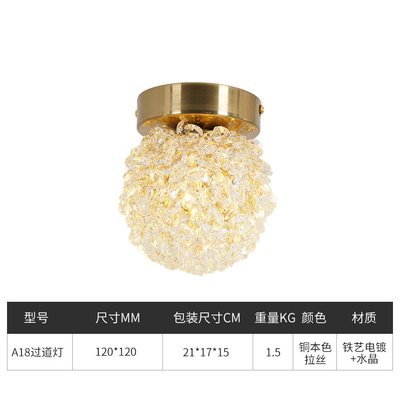 批发时尚轻奢水晶吊灯水晶壁灯室内客厅卧室家用led水晶灯