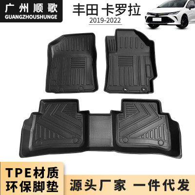 TPE脚垫适用于Toyotacorolla2019+丰田卡罗拉右舵汽车脚垫防水