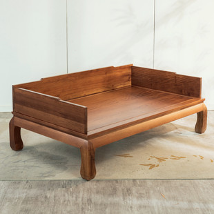 新中式整板素面罗汉床三件套沙发床卧榻实木包邮包上楼安装包到村