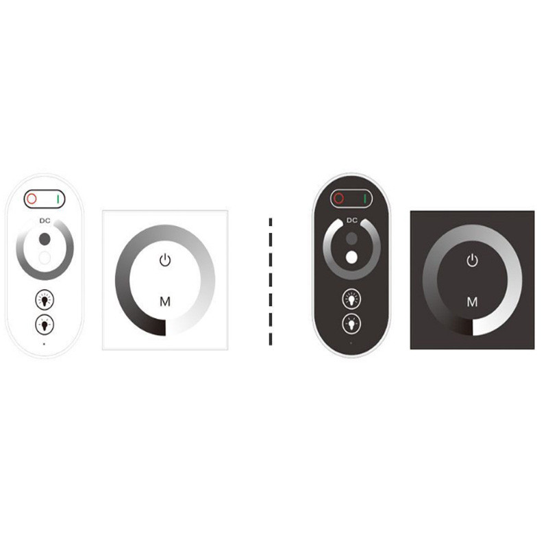 热销遥控面板旋钮式无级变光ir红外玻璃三合一pwm0/1-10v调光器
