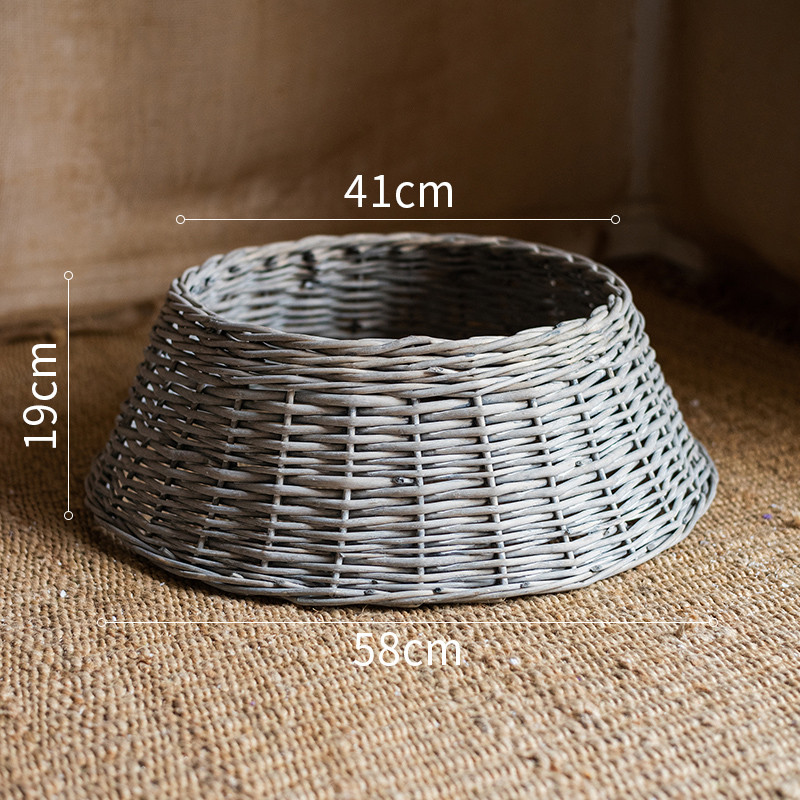 christmas圣诞树裙篱笆栅栏围挡木棒天然围栏橱窗装饰品摆件