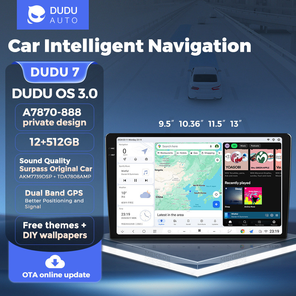 适用于DUDU6DUDU7MEKEDE嘟嘟梁山海外版智能改装安卓交互导航仪