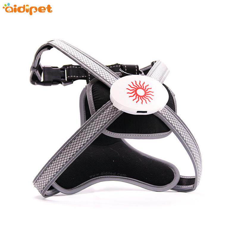led狗狗胸背带伸缩牵引绳宠物宠物牵引发光胸背狗圈宠物用品