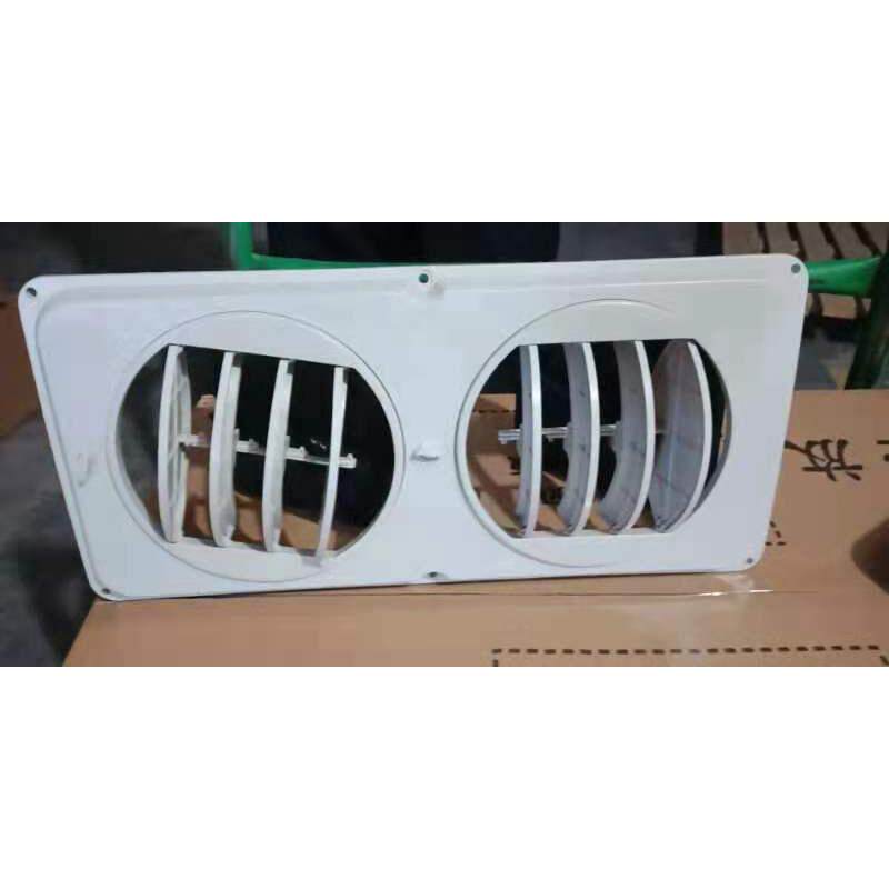 工业空调远康风口管道底出风口工业水冷风机百叶窗式双联侧出风口