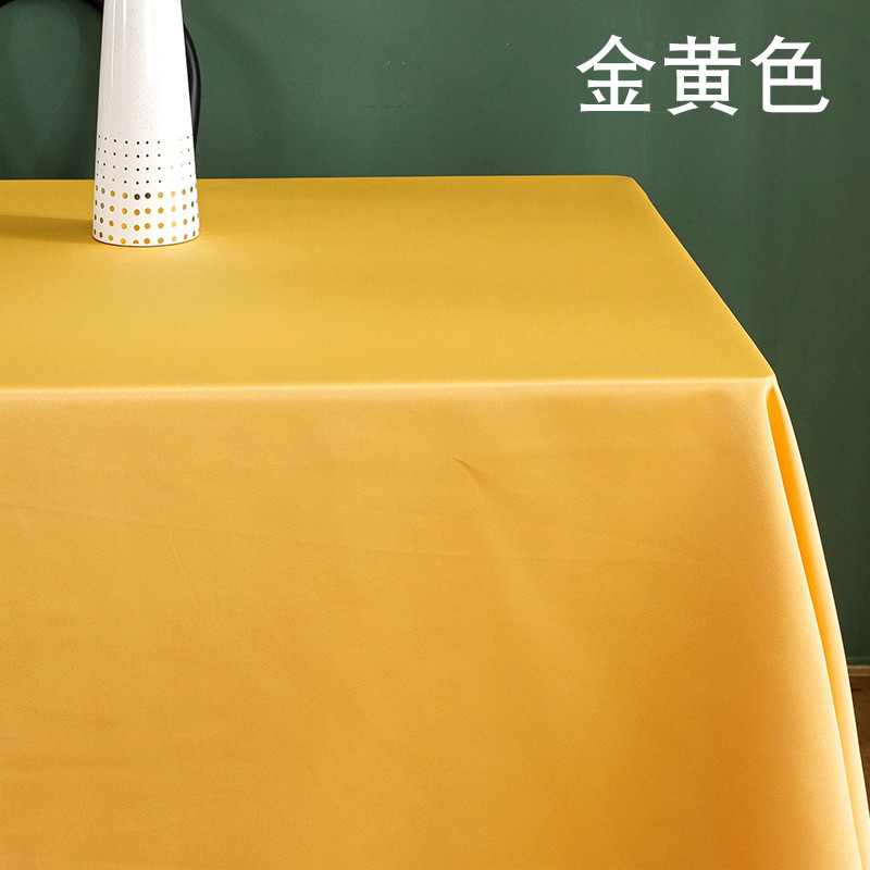 3ew1会议办公酒店桌布布艺定制长方形纯色餐桌广告logo缎面