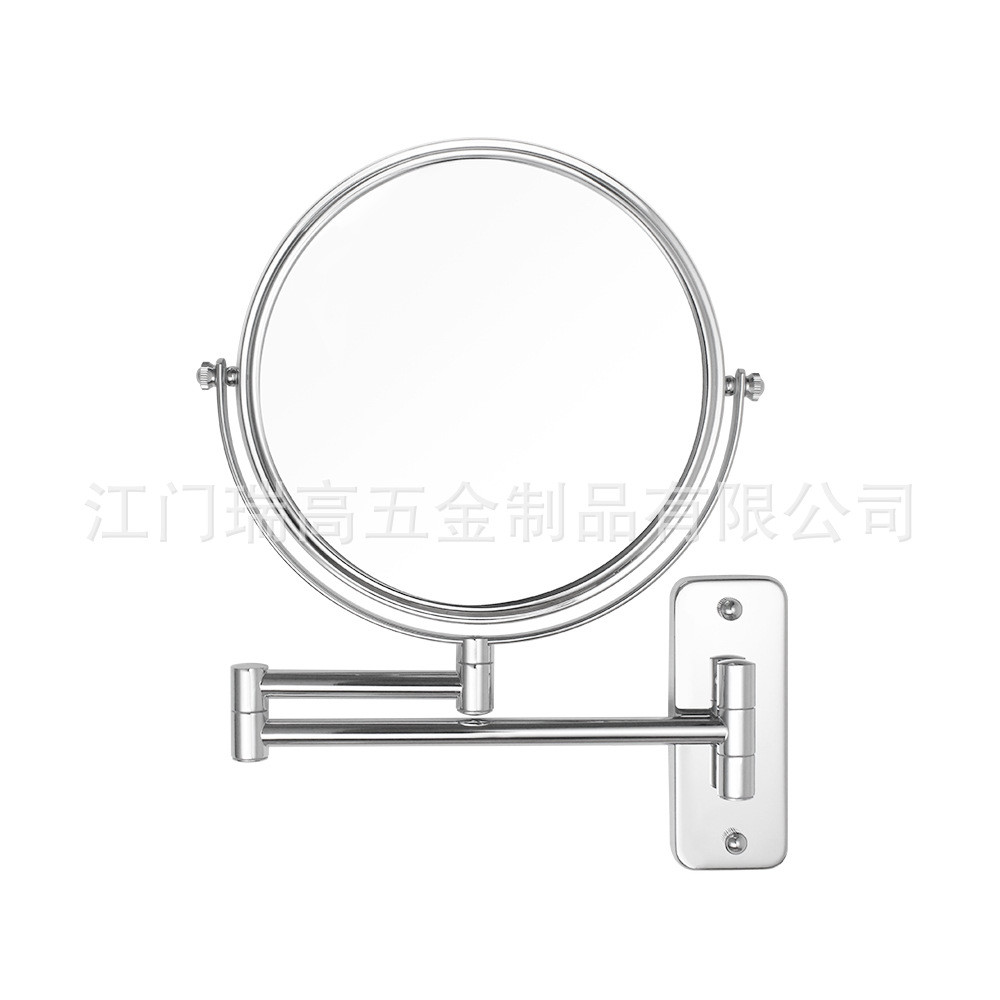 镜子浴室化妆免打孔不锈钢折叠壁挂美妆镜双面梳妆镜