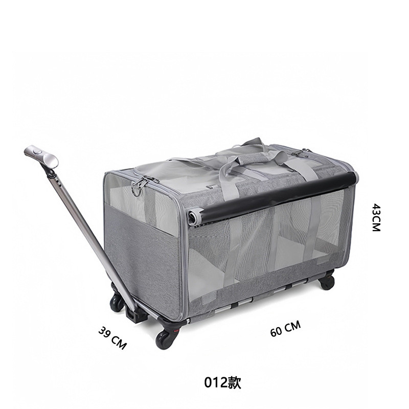 隔离一件起批宠物拉杆箱猫包大容量两只两厢猫包可拆卸宠物外出包