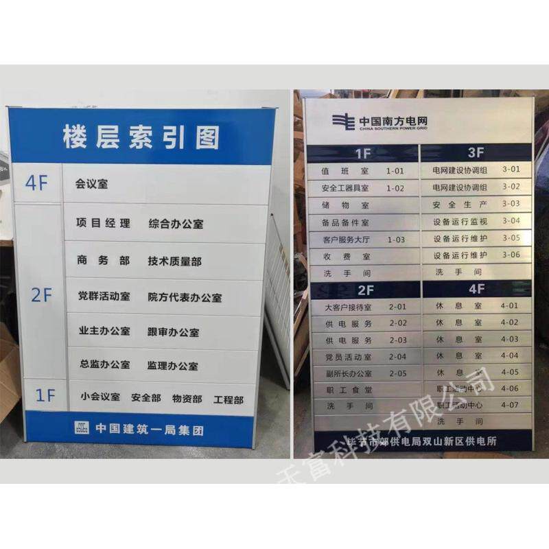 铝合金烤漆工作人员楼梯导示指示科室牌楼层索引牌去向牌门牌uv印