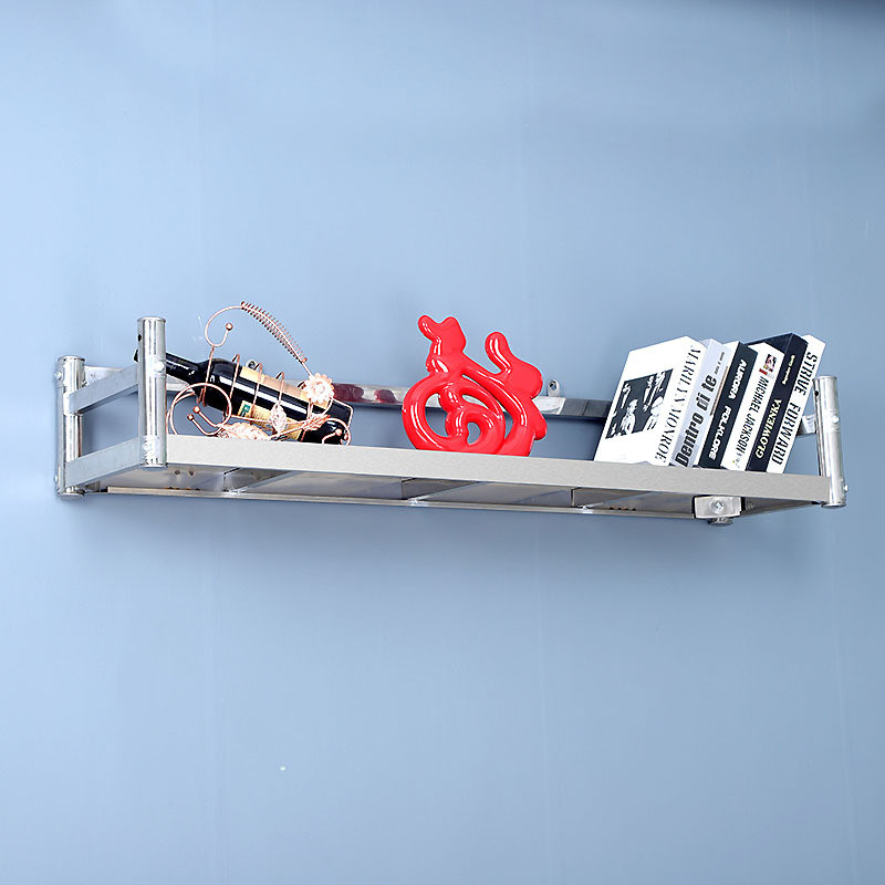 热销厨房一层挂墙置物架架架不锈钢单层壁挂式墙上收纳整理微波炉