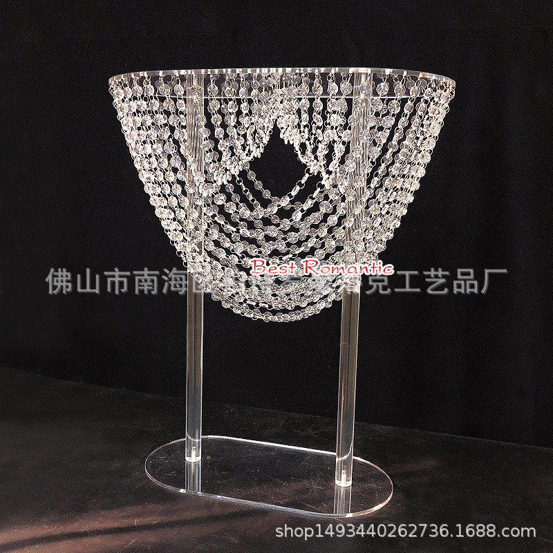热销装饰婚庆用品亚克力水晶新款花架婚礼主桌装饰家居橱窗布置道