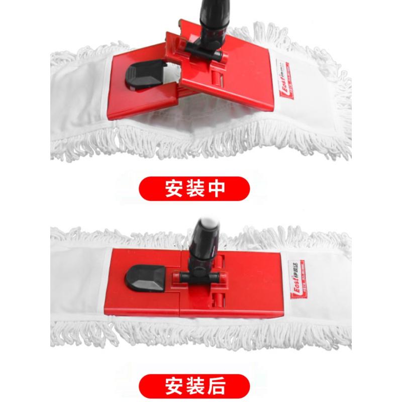 63n平板托替换布简装家用地拖拖把头把布纤维拖布棉纱墩布
