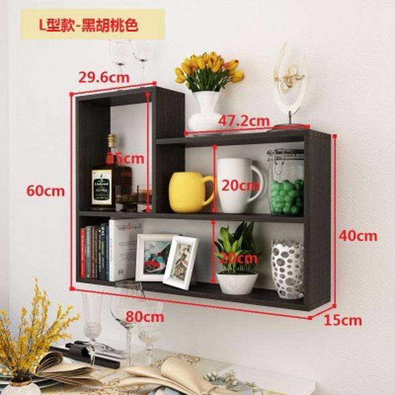 墙上置物架免打孔壁挂式壁柜墙壁挂墙面隔板卧室书架储物简约新品