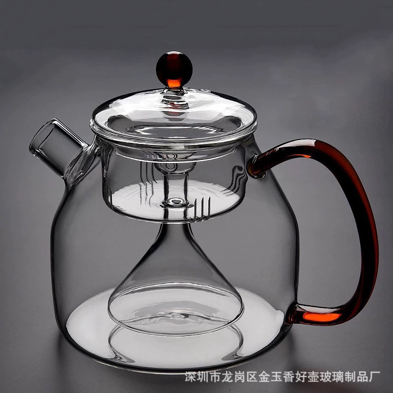 玻璃煮茶壶加厚耐热蒸茶壶电陶炉煮茶器家用大容量烧水壶明火茶具