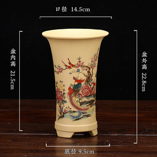 紫砂兰花盆君子兰蕙春家用客厅桌面花卉绿植简约建兰陶瓷厂家批发