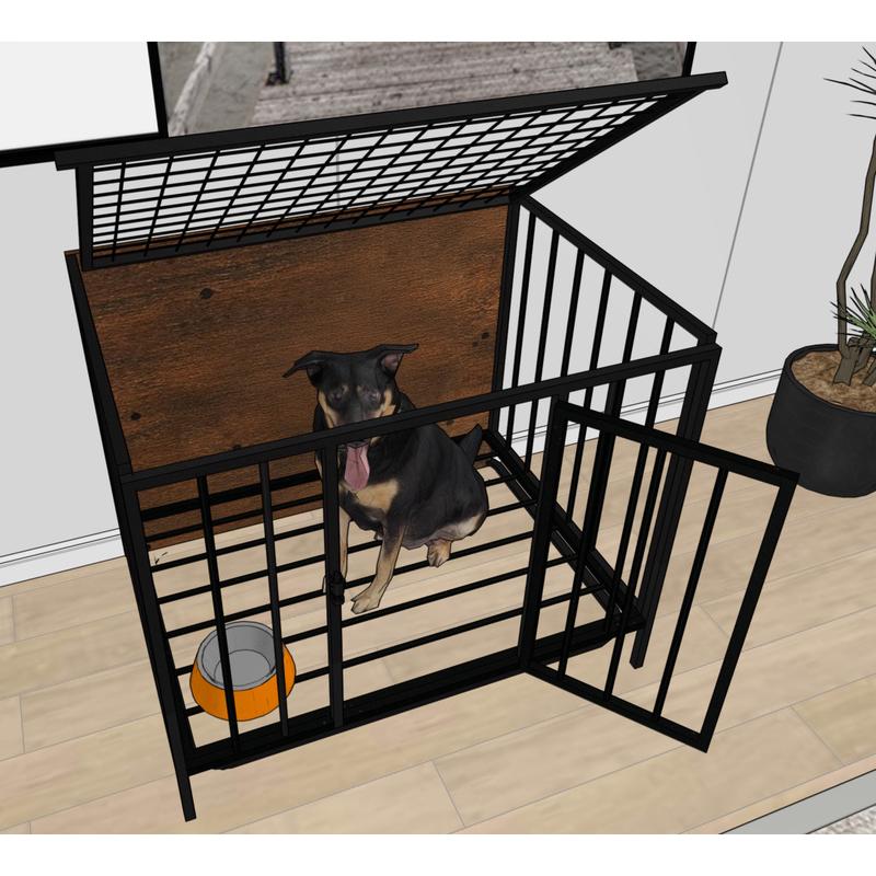 热销狗笼子中型大型犬室内带厕所宠物狗屋