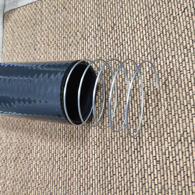 pvc黑色防挠性钢丝增强软管矿用排污抽水防爆耐压抽水钢丝胶管