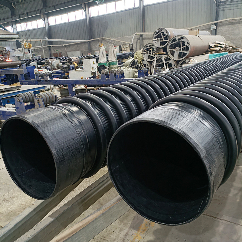 泉州hdpe增强排污厂家b型克拉管排污管道城市缠绕管高密度管道