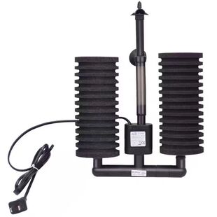 建荣双头电动水妖精鱼缸过滤器自带过滤器内置气动式水泵