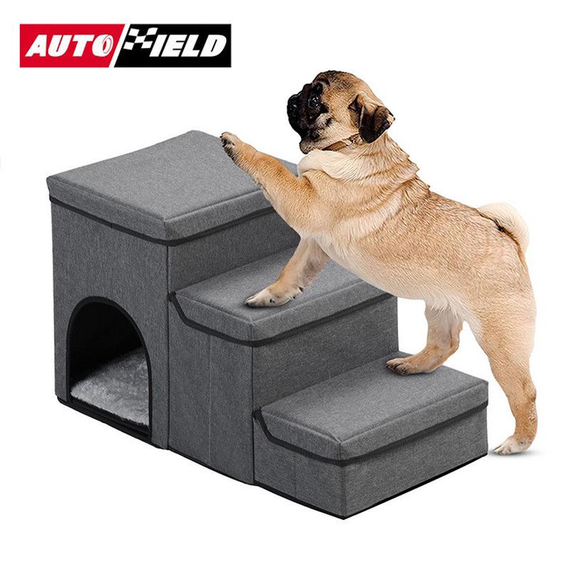 跨境狗楼梯折叠收纳狗狗窝爬高猫狗沙发台阶家用斜坡宠物爬梯楼梯