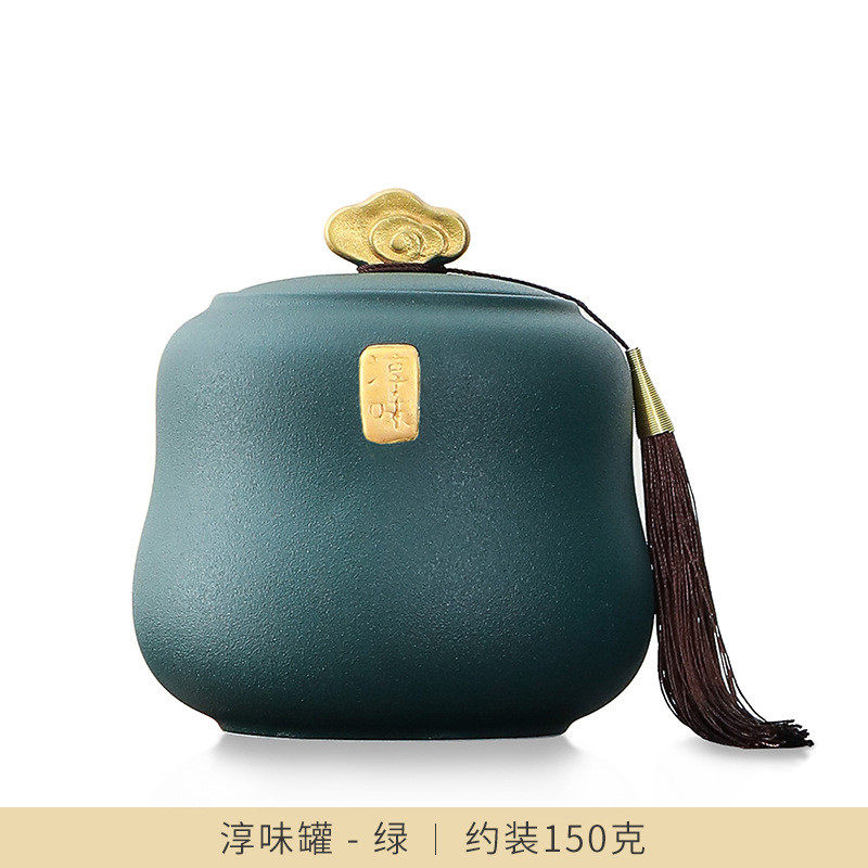 7yx装罐陶瓷茶叶罐密封粗陶茶叶包批发半斤装空罐子储茶罐可