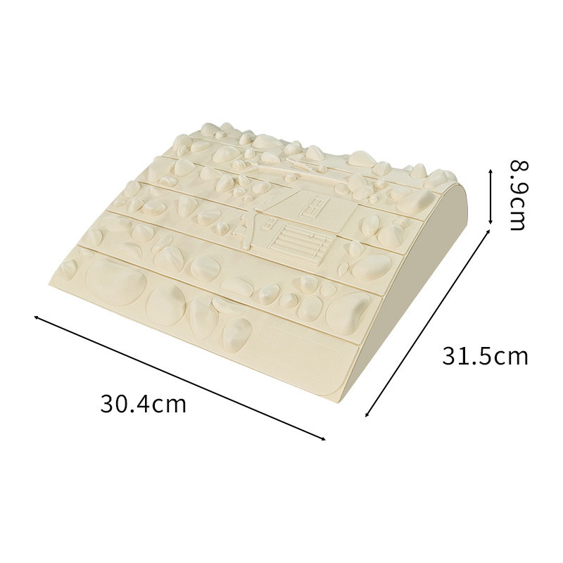 器腰椎舒缓新款石头纹按摩垫舒展器拉伸背部瑜伽腰部牵引枕批发