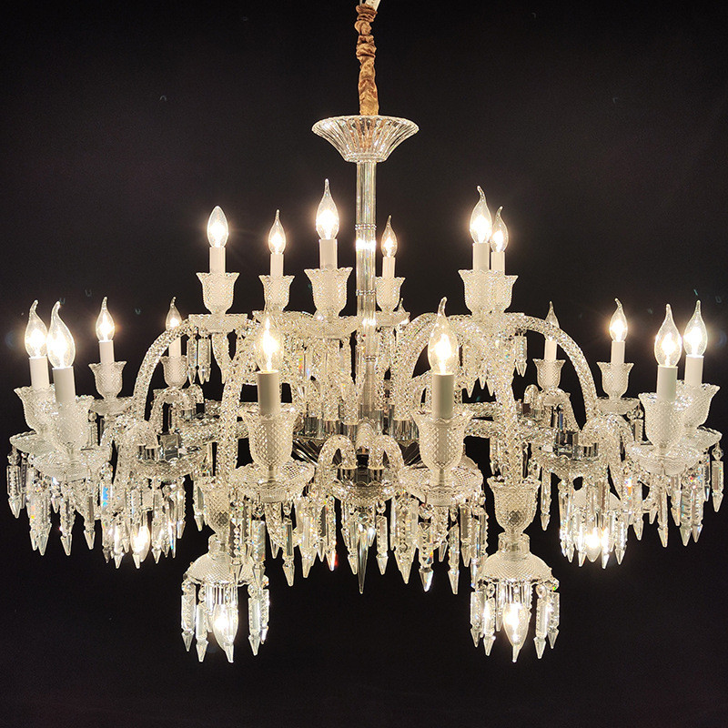 欧式豪华别墅复式楼客厅水晶灯现代大酒店大厅工程led轻奢吊灯具