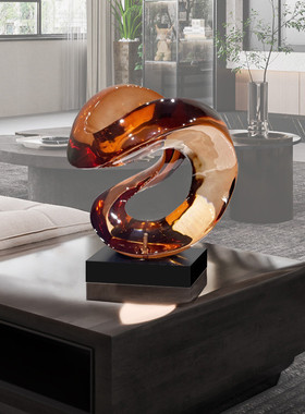 热销现代样板间高档琉璃摆件客厅电视柜玄关酒柜装饰品轻奢酒店艺