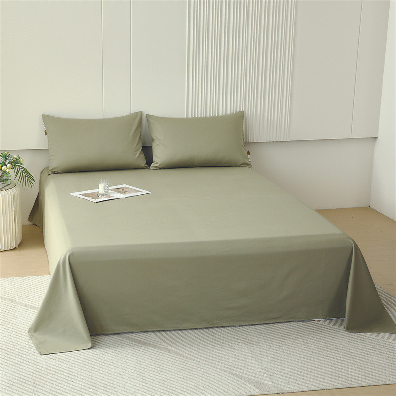 热销秋冬长绒棉加厚纯棉磨毛床单单件100全棉纯色双人被单云爆品