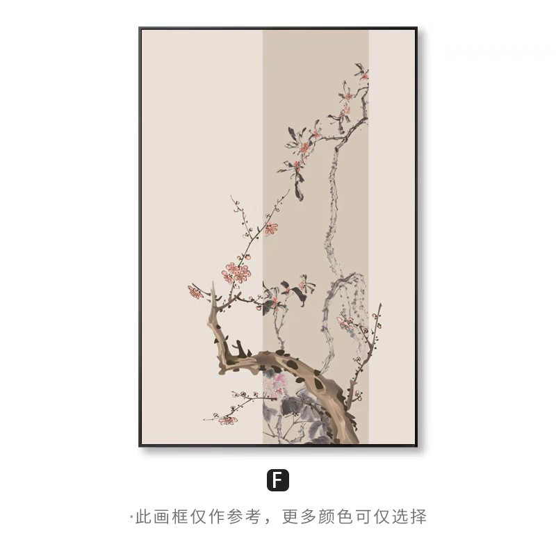 新中式禅意装饰画客厅山水书房茶室软装样板房松树玄关迎客松挂画图片