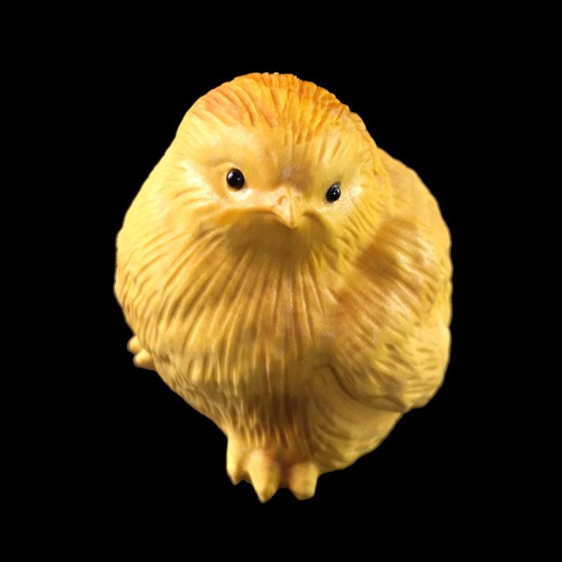 黄杨木雕小鸡  新款  木制工艺品  家居摆件  手把件