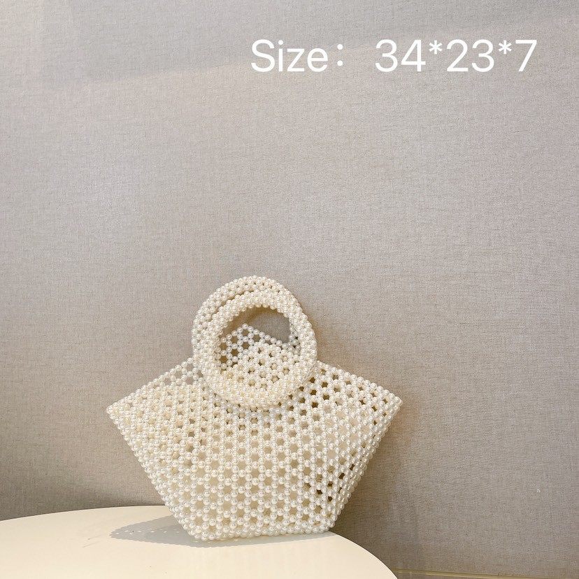 2023新款diy材料包韩国网红小清新珍珠镂空串珠篮子包手提手拎包,箱包皮具/热销女包/男包,通用款女包,淘宝优惠券,粉丝福利购,淘宝优惠卷