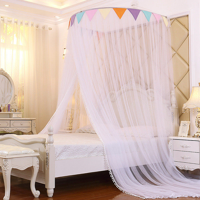wbz7家用顶蚊帐月形吊顶d型支架加大欧式宫廷公主风半圆落地加密,床上用品,蚊帐,淘宝优惠券,粉丝福利购,淘宝优惠卷